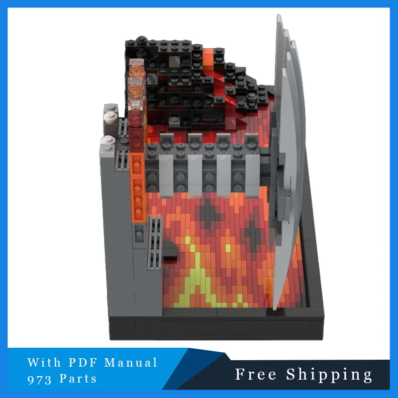 973 부품 스타 배틀 시리즈 MOC 유명 영화 전투 장면 모듈형 블록 모델 어린이 조립 전시 장난감 생일 선물