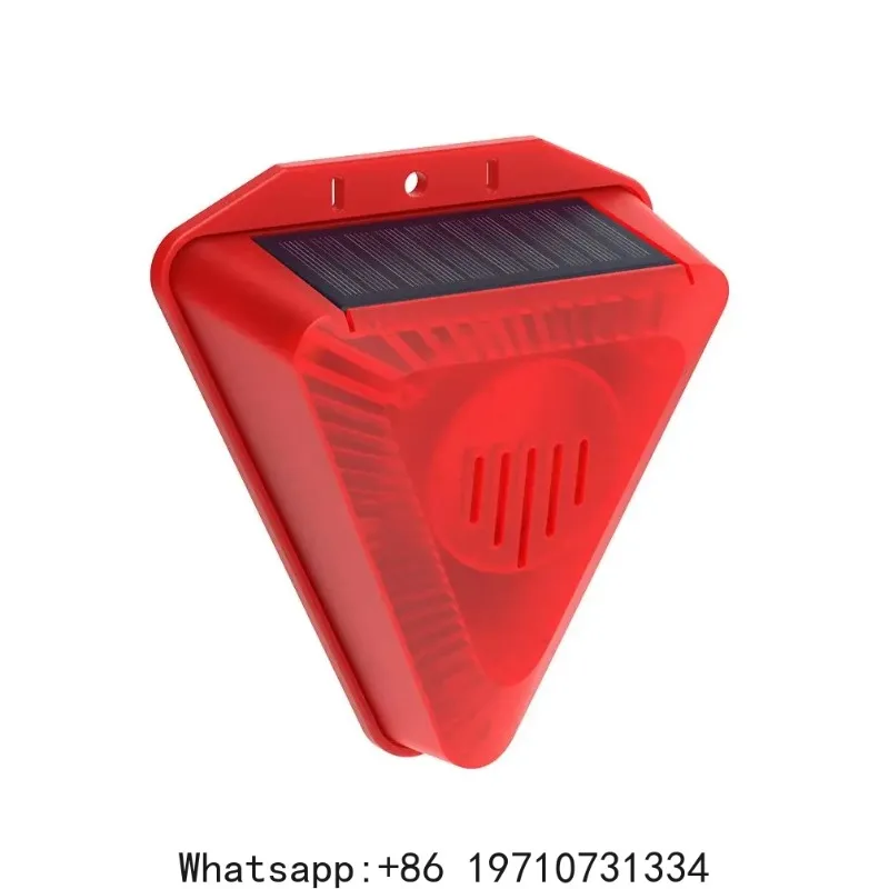 Solar Motion Sensor Wireless Alarm Lamp 129dB Siren Outdoor Waterproof Alarm System Drive Away Wild Wolf Detector