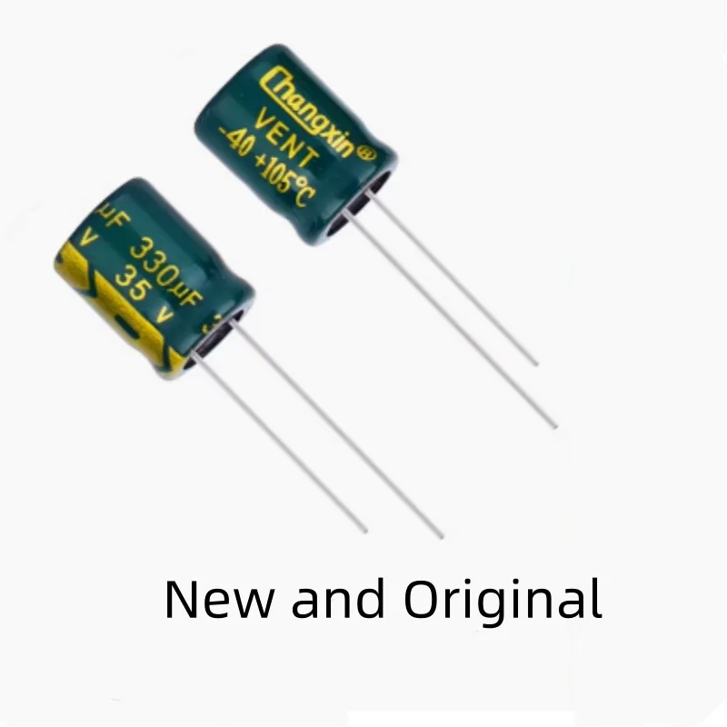 High frequency low impedance brand new genuine plug-in electrolytic capacitor 330UF 35V 10X13