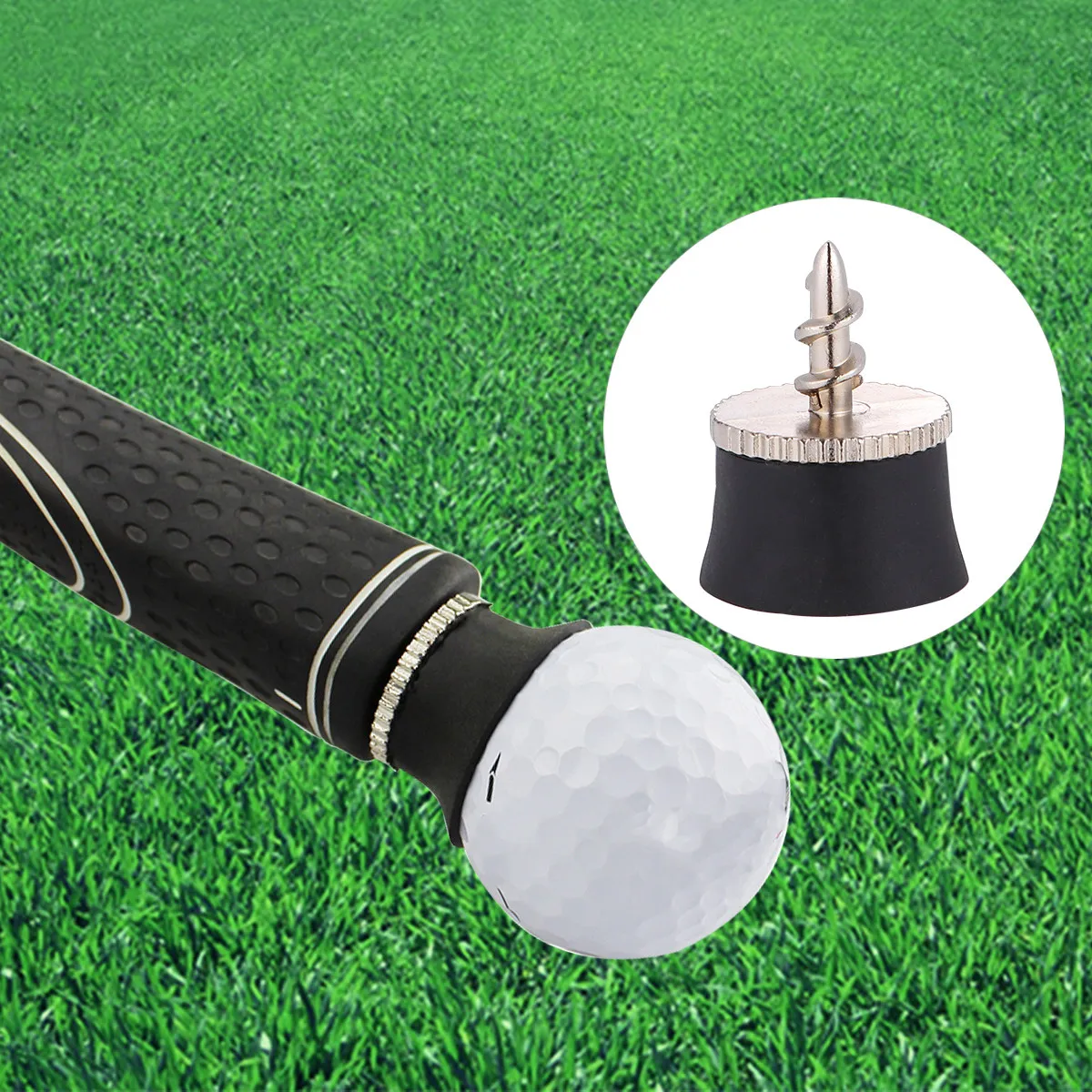 

Pick Up Golf Ball Easily with Suction Cup Retriever for Putter Grip Non-Slip Retrieval Tool Training Practice Accessory