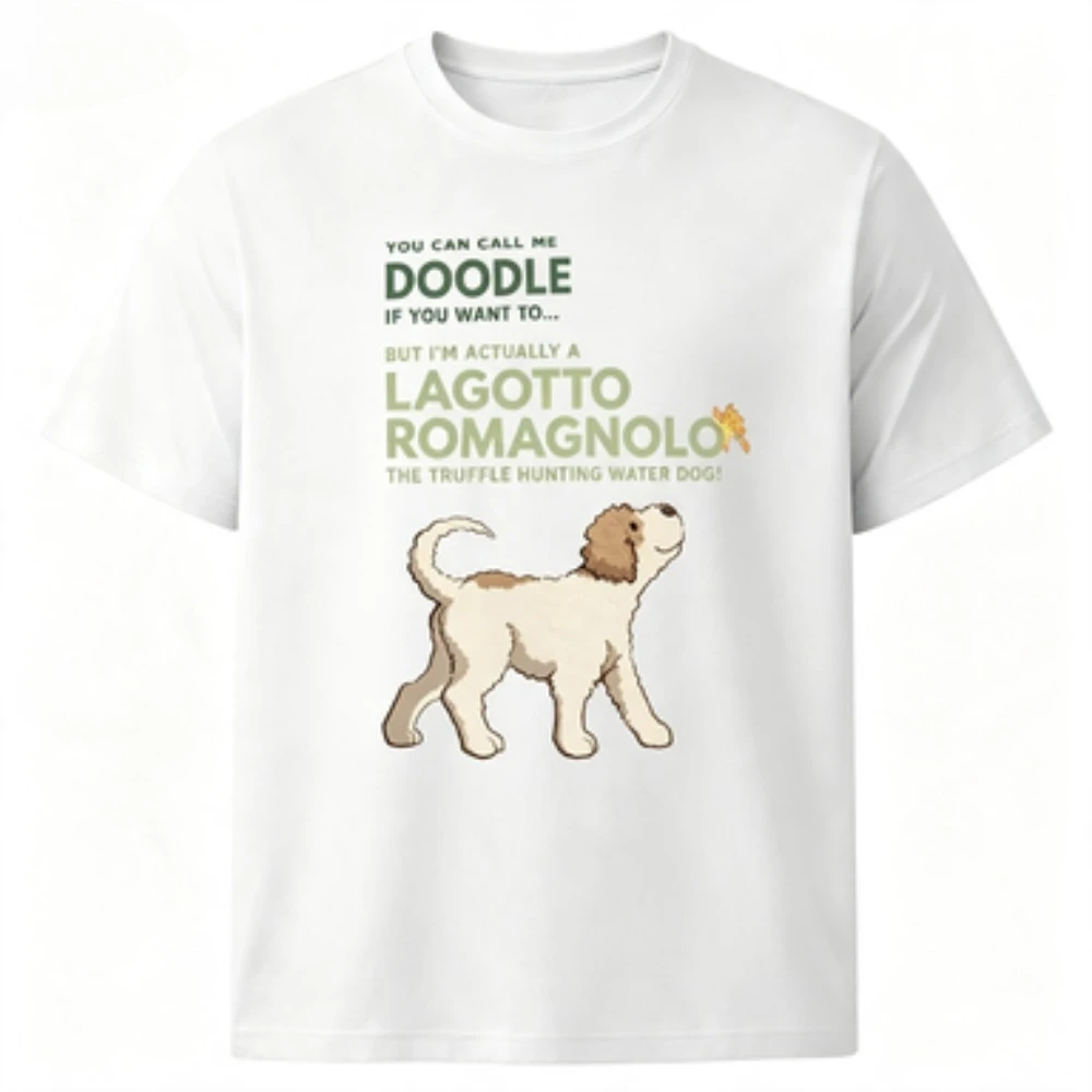 Cute Cartoon Lagotto Romagnolo Purebred Dog. Not A Mixed Breed. Comfortable and Breathable Fitness T-shirt