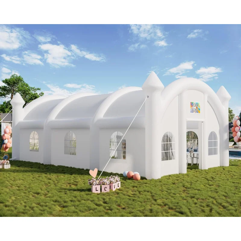 

40x23x15 FT Commercial Inflatable Wedding Tent, 210D Oxford Fabric Portable Heavy Duty Party Tent