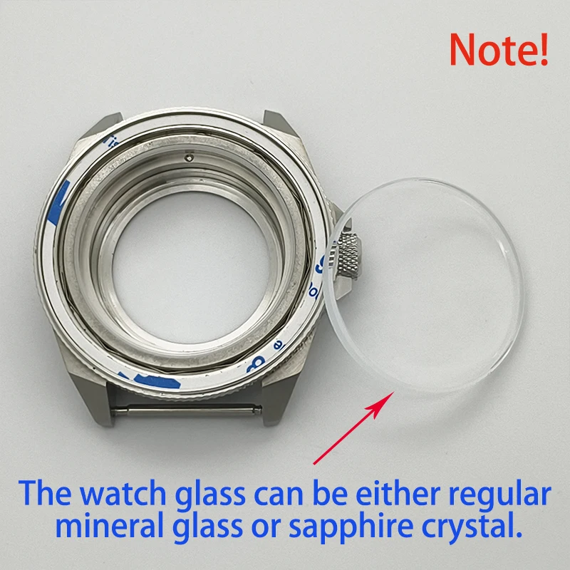 NH35 Case King Samurai 44MM Case Transparent Back Cover For NH35 NH36 7S 4R Automatic Movement 28.5mm Dial Samurai Case