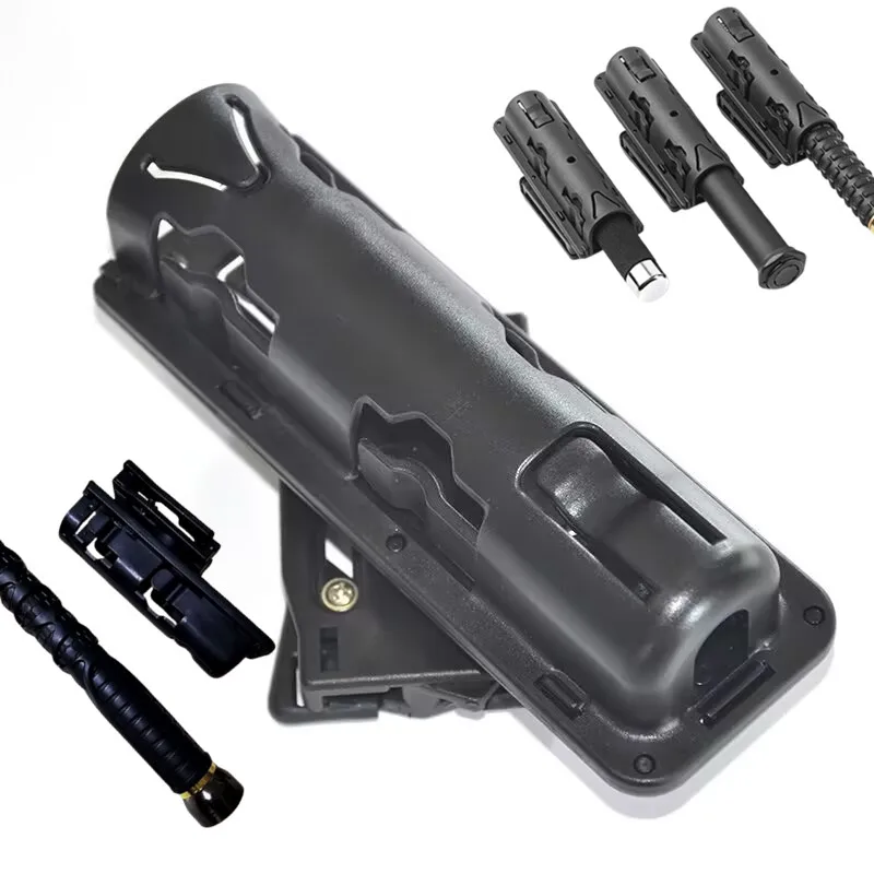 2026 عصا تلسكوبية بلاستيكية لحمل صندوق الوقوف 360 درجة دوران باتون حافظة حزام خصر حامل الحافظة b7lk