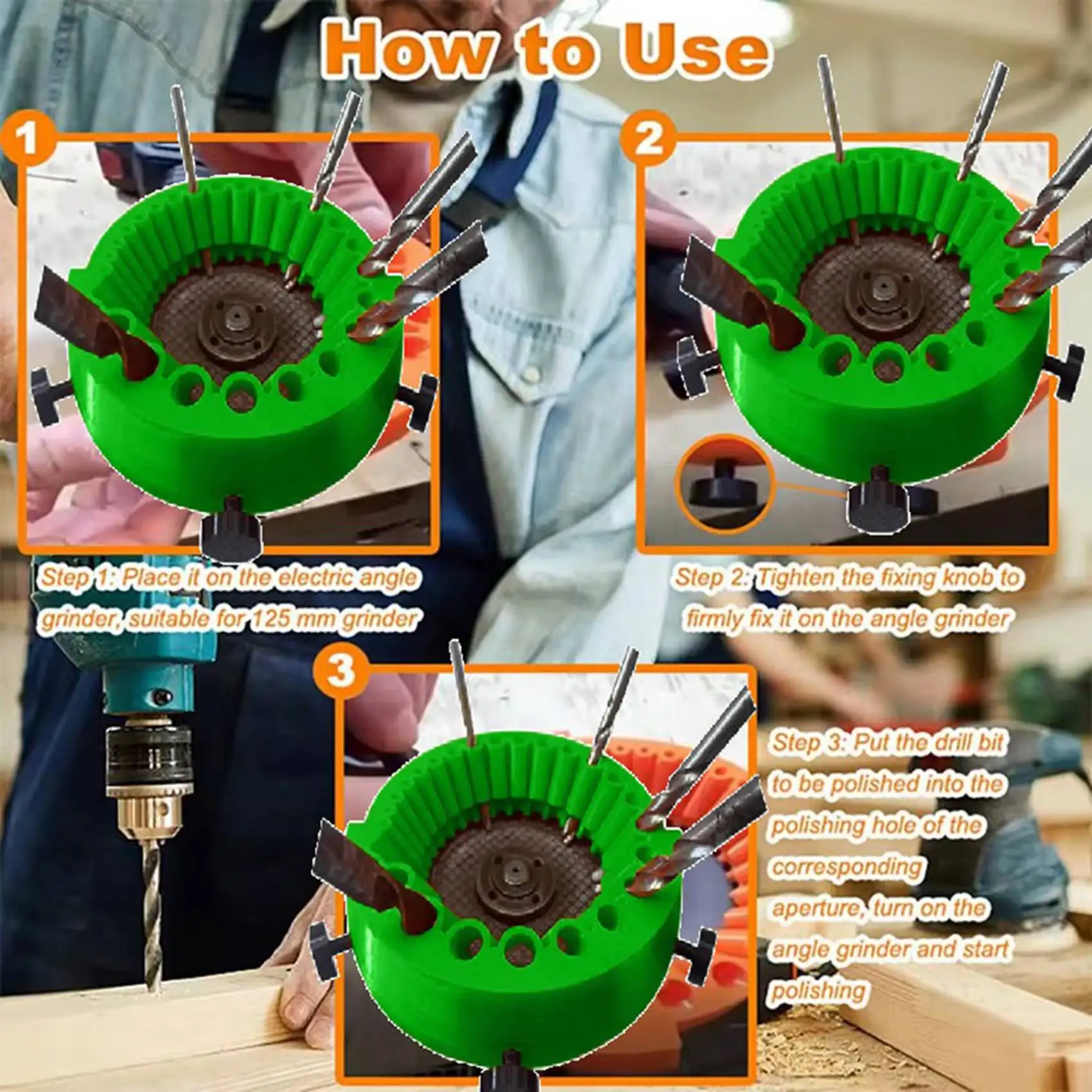 Innovative 2X Multifunction Drill Tool Drill Bit Sharpener Polishing Grinder Power Drill Bit Sharpener Grinding Part Angle Grind