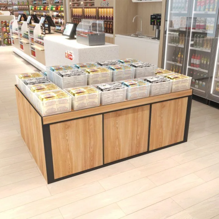 DSA Supermarket Shelf Display Shelf Bulk Island Cabinet Candy Biscuits Cargo Bulk Cabinet Snack Shelf