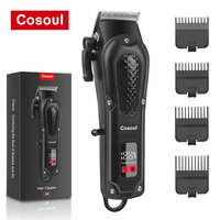 Cosoul Hair Clipper Compact Size Hair Trimmer Electric Beard Trimmer LED Display Hair Length Adjustable Big Capacity Battery