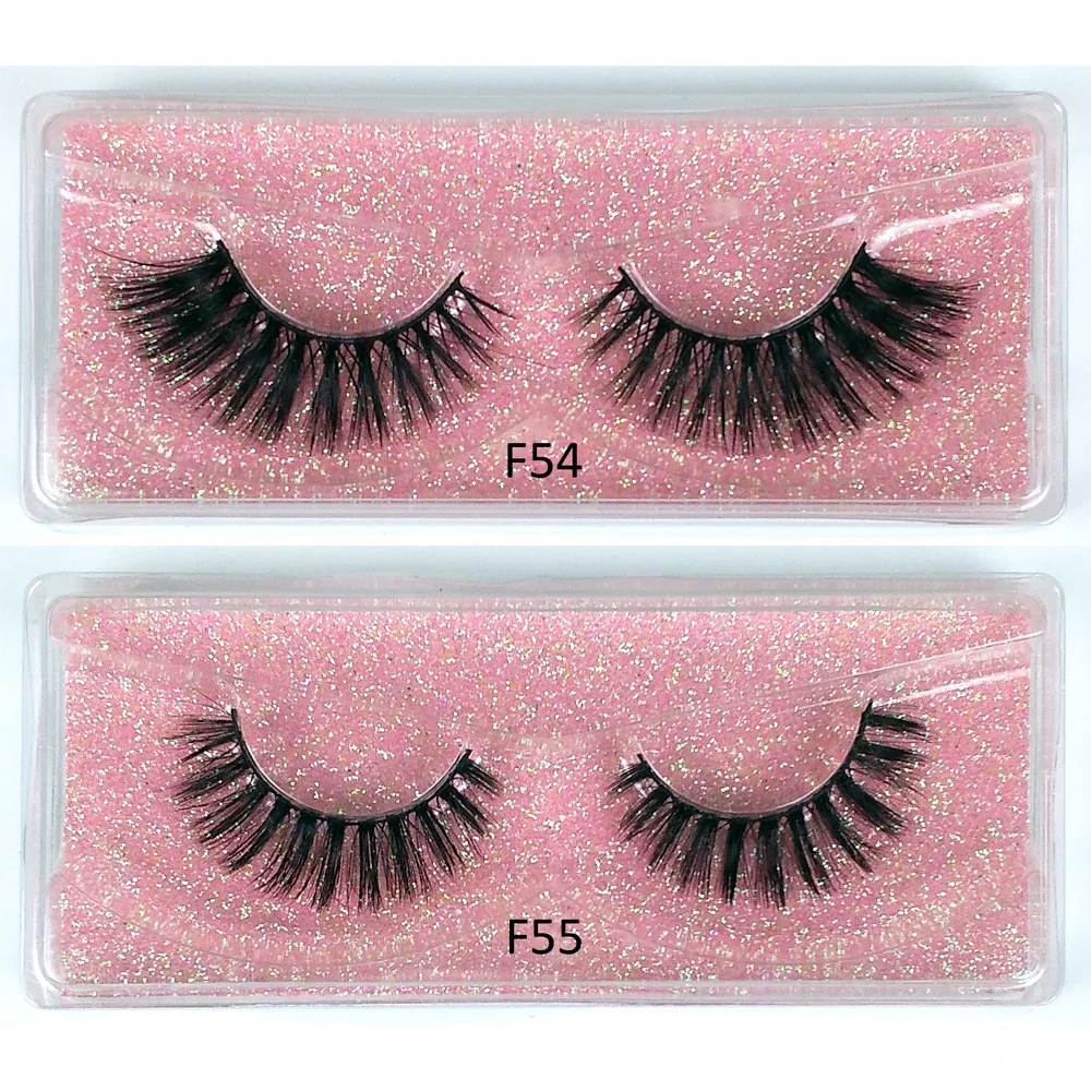 10 คู่ 3D Mink Lashes จํานวนมากขนตาปลอมธรรมชาติ Hand Made แต่งหน้า Eye Lashes 3D Mink Eyelashes