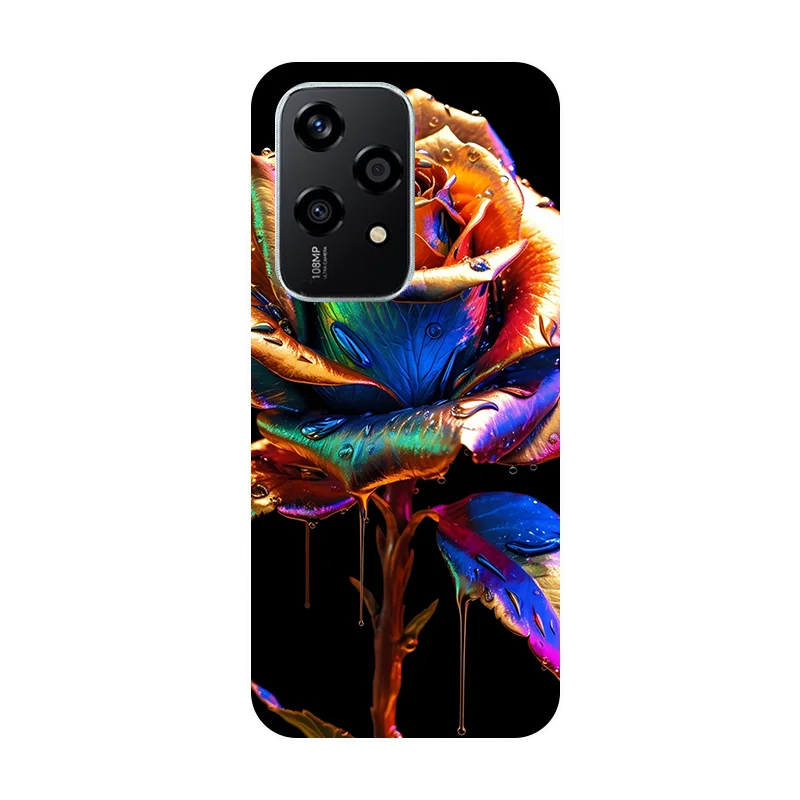 케이스 Honor 200 Lite 커버 Honor 200 Lite 5G 케이스 실리콘 소프트 걸 플라워 백 커버 Honor200 Lite 200Lite 전화 케이스