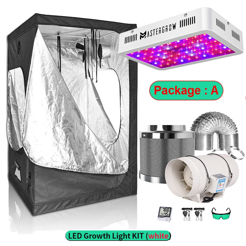 Imagem -02 - Conjunto de Crescimento Hidropônico Interno Crescer Tenda Quarto Kit Completo 4000w Led Cresce a Luz Mais Filtro Carbono Combo Tamanho Múltiplo Greenhous