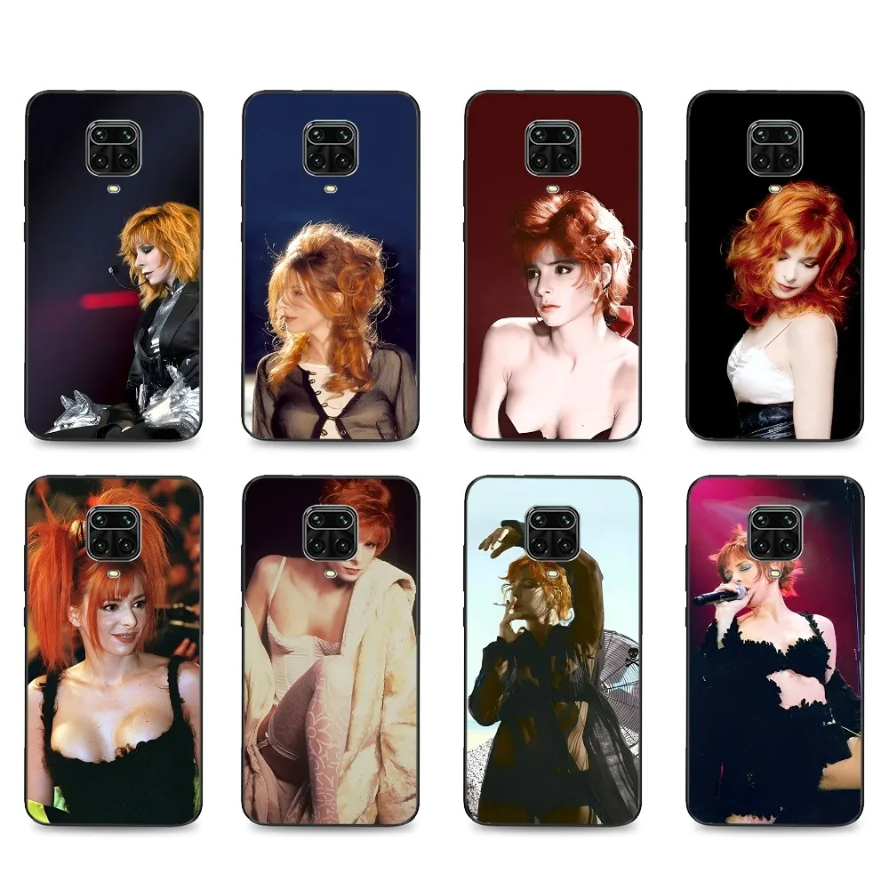 M-Mylene-Farmer Phone Case For Xiaomi Mi 5X 8 9 10 11 12 lite pro 10T PocoX3pro PocoM3 Note 10 pro lite