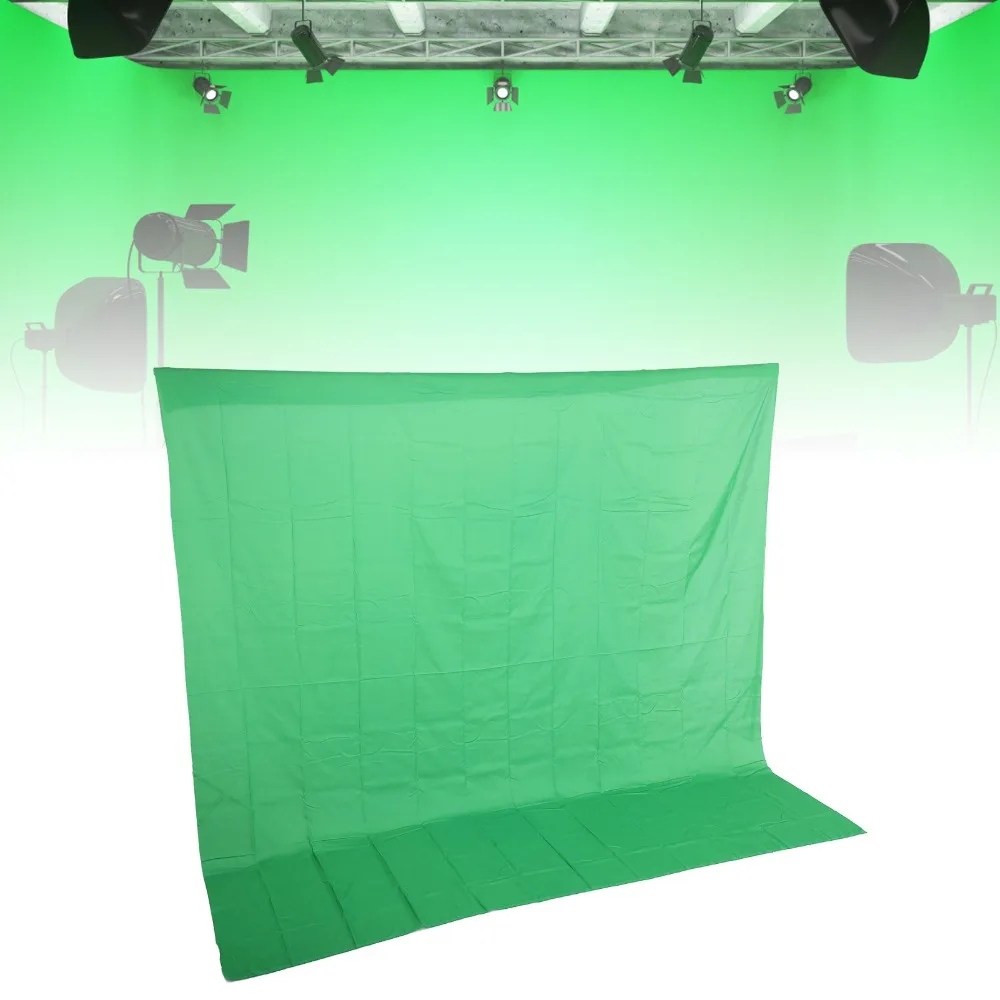Green Green Screen Non-woven fabric 3x3m Chroma Key Backdrop Cloth Live Streaming Photography Background