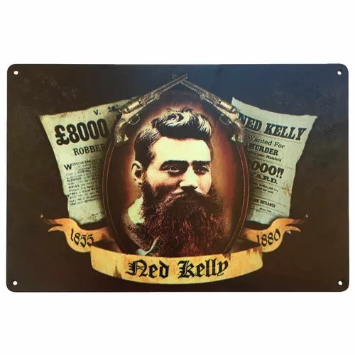 Ned Wanted Reward Tin Sign  Bar Shed Garage Man Cave - Wall Plaque --Tin Sign