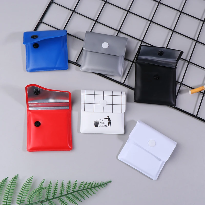 cigarette ash pouch Portable Mini Ashtray Bag Smoking Cigarette Fireproof Pouch Tobacco Ashes  Storage Pocket Travel Outdoor Smoking Ashtrays Purse