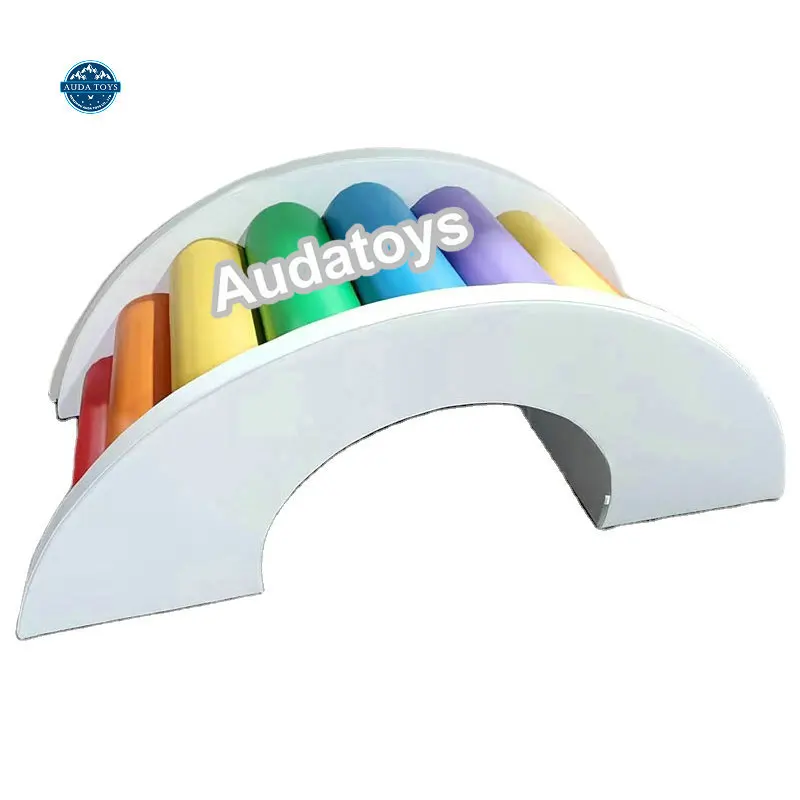 

Customizable Rainbow Bridge Soft Play Kids School Shopping Mall Durable PE Wood Frame Indoor/Outdoor Playground Rental
