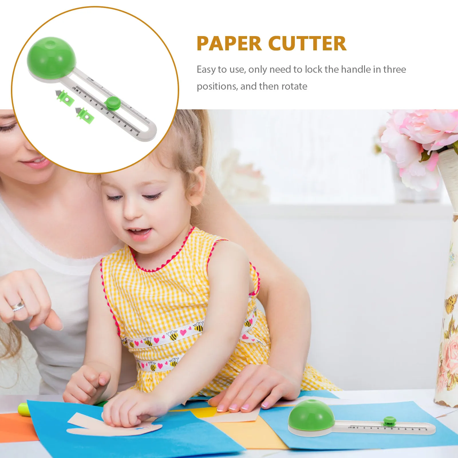 1Set Circular Paper Cutter Portable Rotary Circle Cutting Tool for DIY Paper Crafts Office School Use DIY Craft Cutting Supply view 5