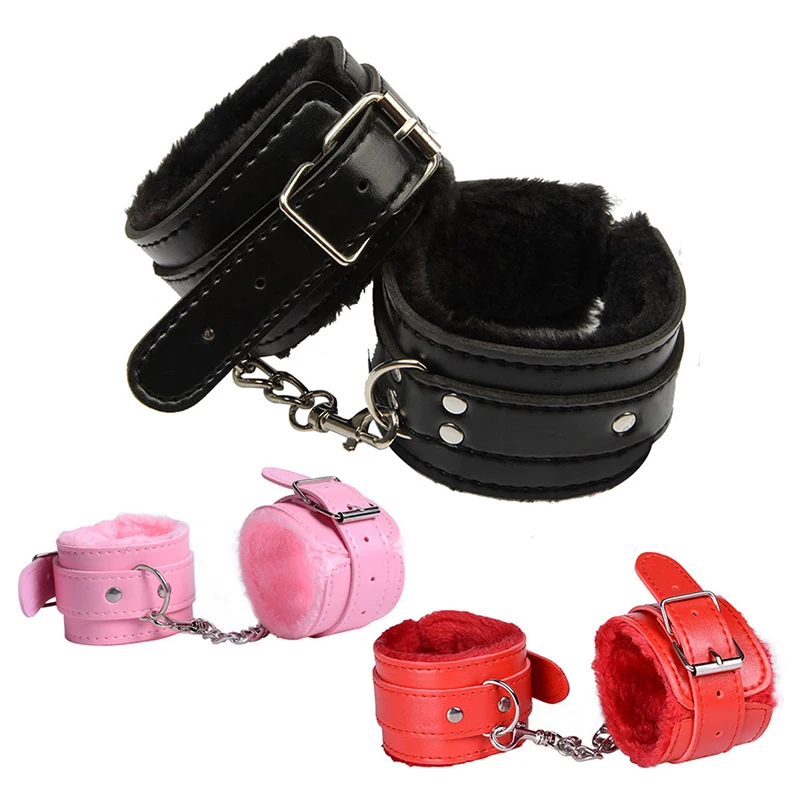 SM Handcuffs Sex Ankle Cuff BDSM Bondage Restraints Soft Plush Handcuff Adult Game 18+ Erotic Couple Sextoy Sex Supplies Shop view 3