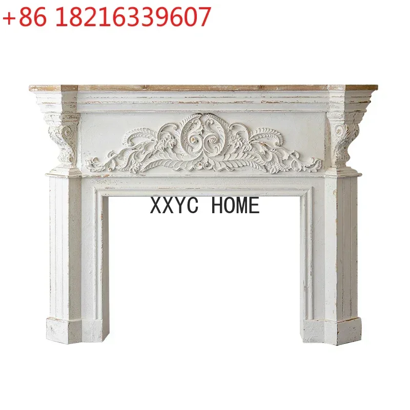 Retro Distressed Curio Cabinet B & B Fake Fireplace Mantel Window Wedding Shooting Props