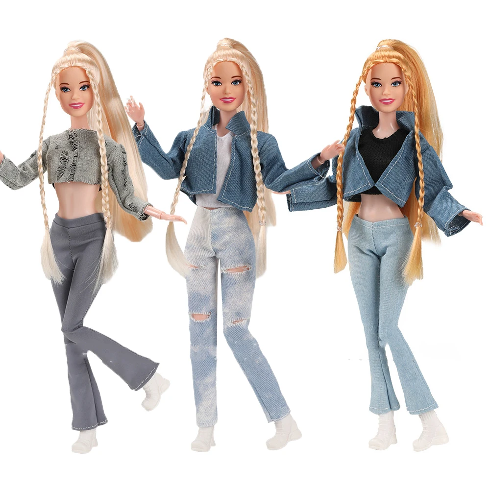 1/6 드레스업 인형 장난감 패셔너블하고 트렌디한 크로스드레싱 소녀 30cm 관절 가동 인형 풀세트 의상 포함 생일 선물