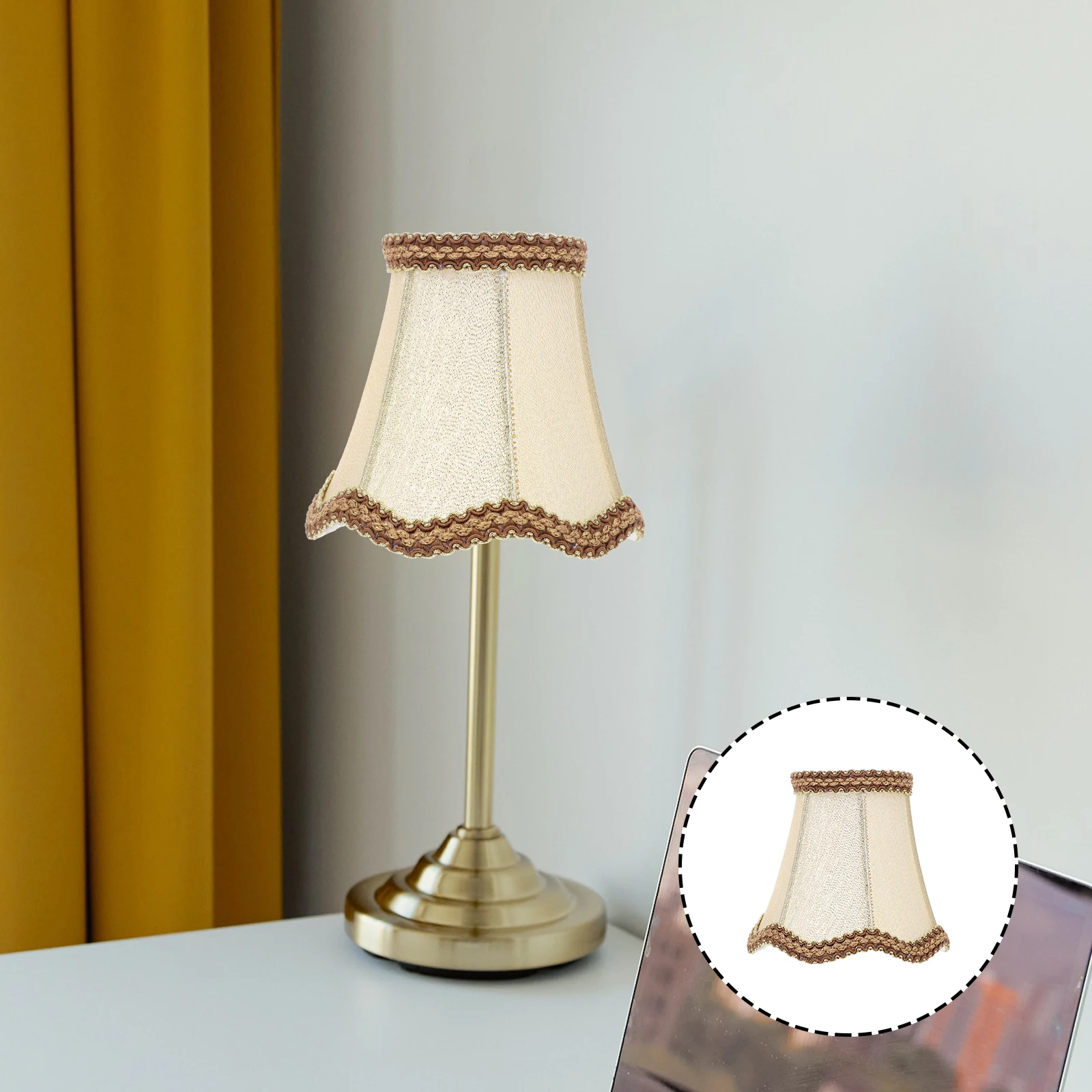 

Wave Lampshade Simple Stylish Cloth Lamp Cover Soft Light Diffuser Protective Decorative Lampshade Lamp Accessory