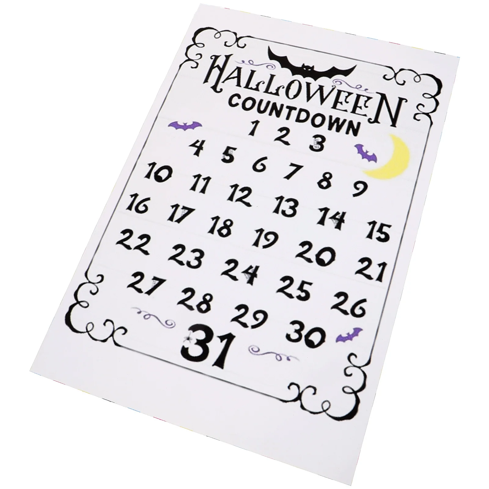 

Halloween Advent Decor Countdown Calendar Creative Halloween Appearance Home Office Wall Decor Fine Workmanship Safe PVC