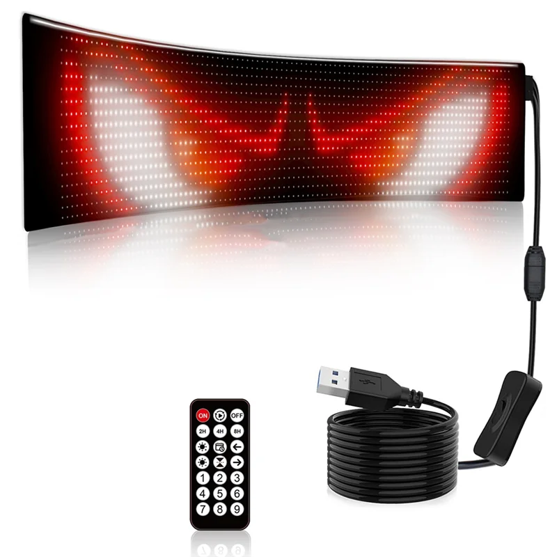 

ABMF-RGB светодиодный матричный пиксельный экран, водонепроницаемый DIY программируемый гибкий экран, управление через приложение Bluetooth для автомобильного магазина, бара