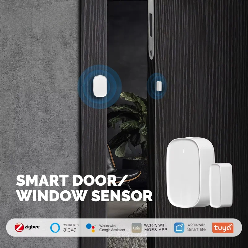 

Tuya Wifi Door Sensor Window Entry Sensor Security Burglar Door Sensor Alarm Smart Life Magnetic Door Sensor Alexa Google Home