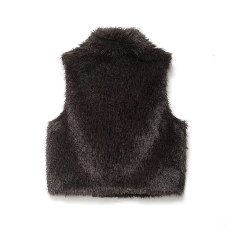 Gilet Giubbotti Autunno Donna 2025 New Fashion Slim Collo alto Elegante Caldo Giacche da donna Chic Pelliccia sintetica Autunno Cappotti giovanili