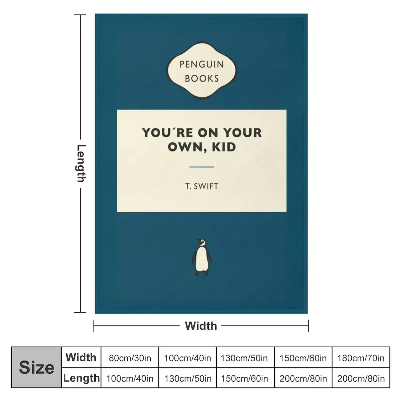 youre on your own kid book cover Throw Blanket couch cozy soft plush fuzzy picnic outdoor blanket