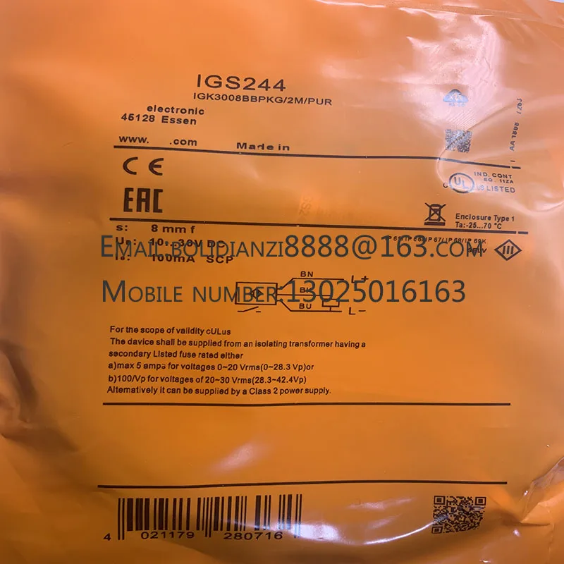 Novo sensor de proximidade IGS244 IGS267 IGS324 em estoque