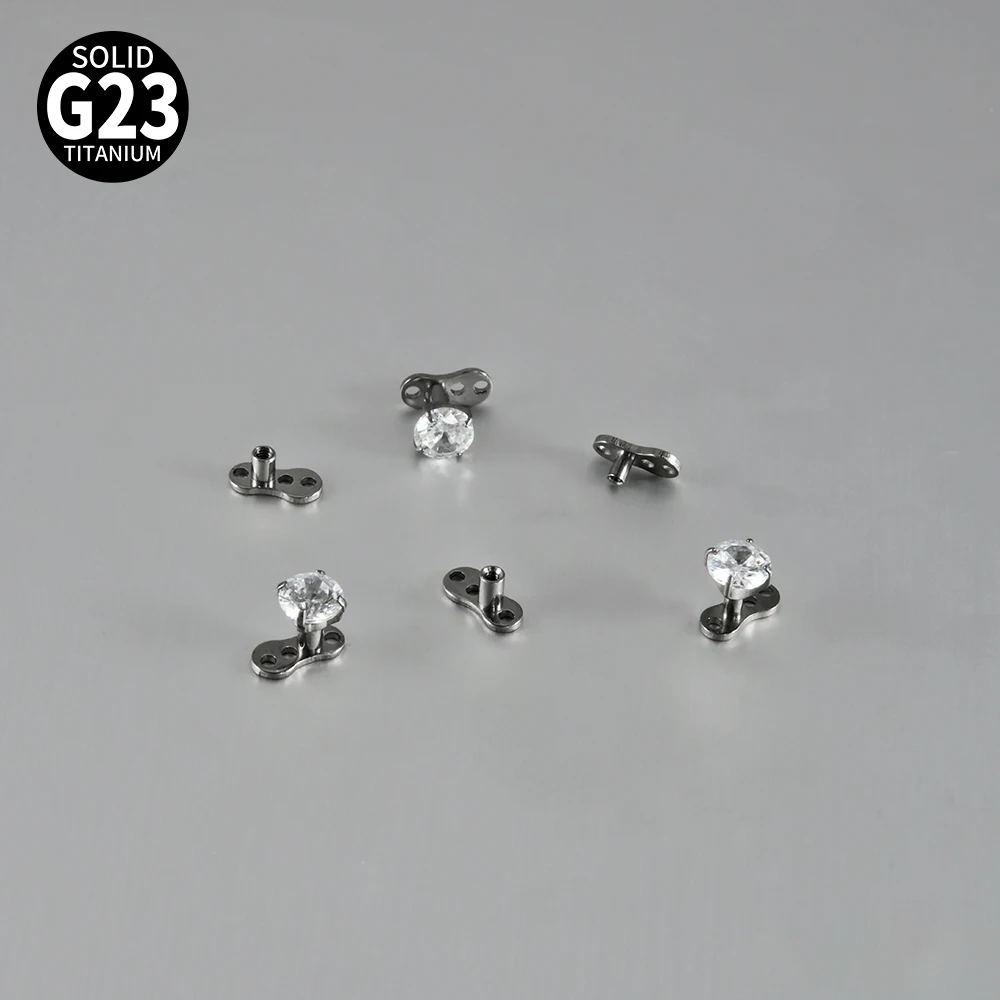 1PC 14G/16G Grade G23 Titanium Dermal Anchor Base Replacement top Internally Threaded Surface Piercing Body Piercing Jewelry