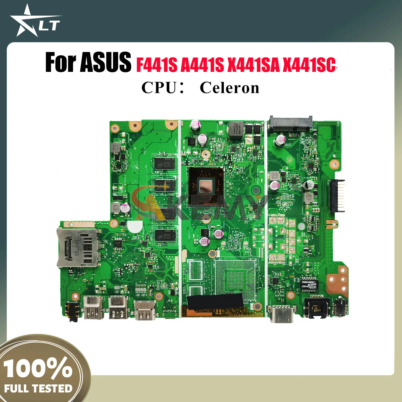 

Материнская плата для ноутбука X441SA для ASUS VivoBook X441S X441SA X441SC A441S F441S с процессором Celeron, 100% тестирование, ОК, быстрая доставка