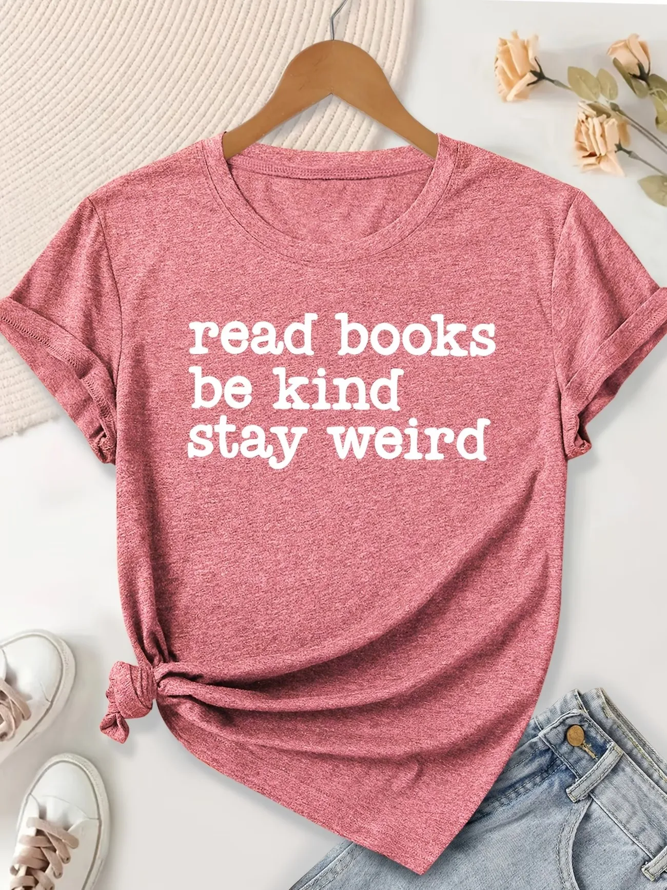 Casual Inspirational Quote Letter Print Graphic T-shirt Women Top Short Sleeve Harajuku T Shirt Women Round Neck Tshirt