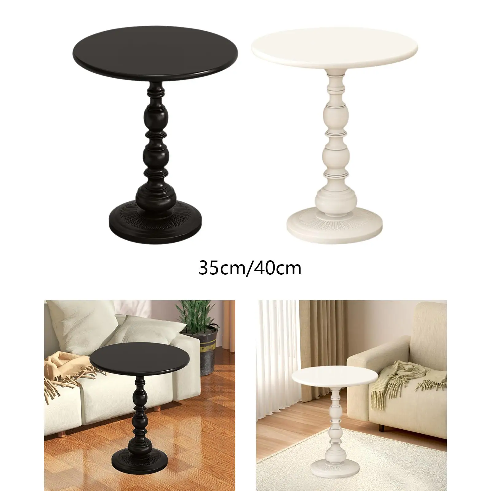 Bedside Table Round (52cm in Height) Lightweight Modern Decor Couch Table for Indoor and Outdoor Bedroom Office Apartmen Balcony