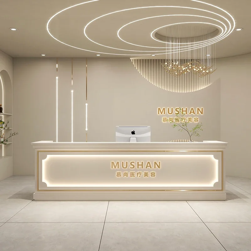 

Computer Reception Desks Cashier European Service Information Front Desk Luxury Mobile Recepcion Mostrador Furniture Reception