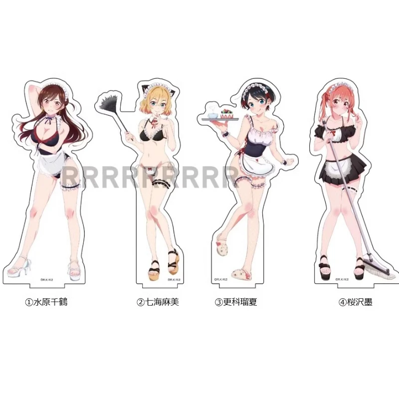 Game Mizuhara Chizuru Nanami Mami Sarashina Ruka Sakurasawa Sumi Acrylic Stand Doll Anime Figure Model Cosplay Toy for Gift