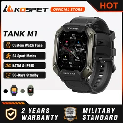 2024 KOSPET TANK M1 Military Smart Watch Men Smartwatch For Women Electronic Fitness Watches 5ATM IP69K Waterproof Bluetooth