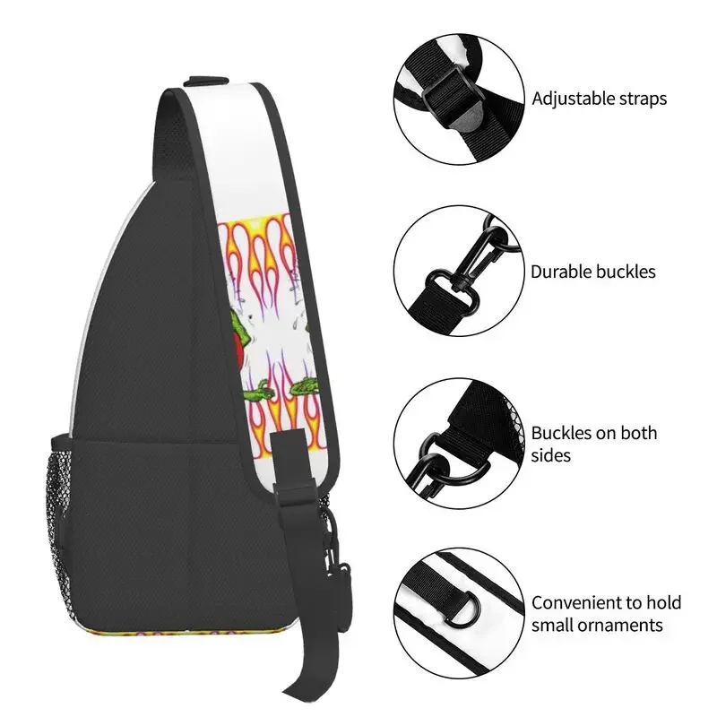 Anime Cartoon Rat Fink Sling Chest Bag  Crossbody Shoulder Backpack for Men Travel Hiking Daypack