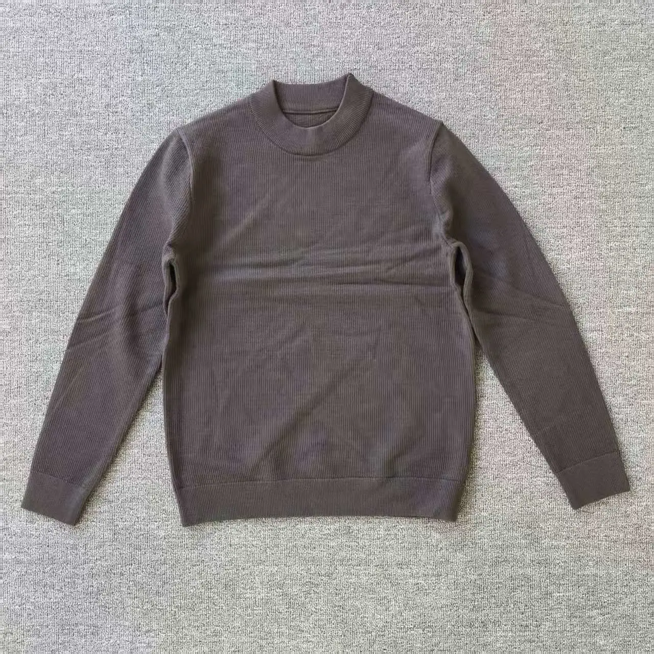 

Новая зимняя мужская трикотажная кофта с высоким воротником, однотонная, с длинным рукавом, базовый слой, повседневная, из полиэфирного волокна, термо.