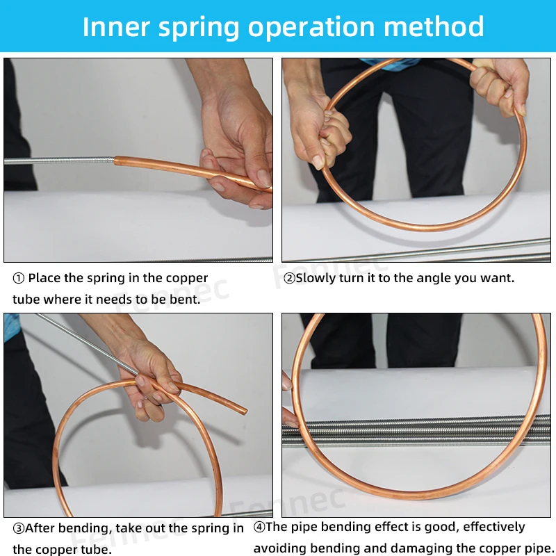 Wewnętrzna sprężyna do gięcia rur miedzianych do klimatyzacji stalowej ręczna sprężyna rurociągowa narzędzie do gięcia rur 3/4/5/6 punktów 10-19mm