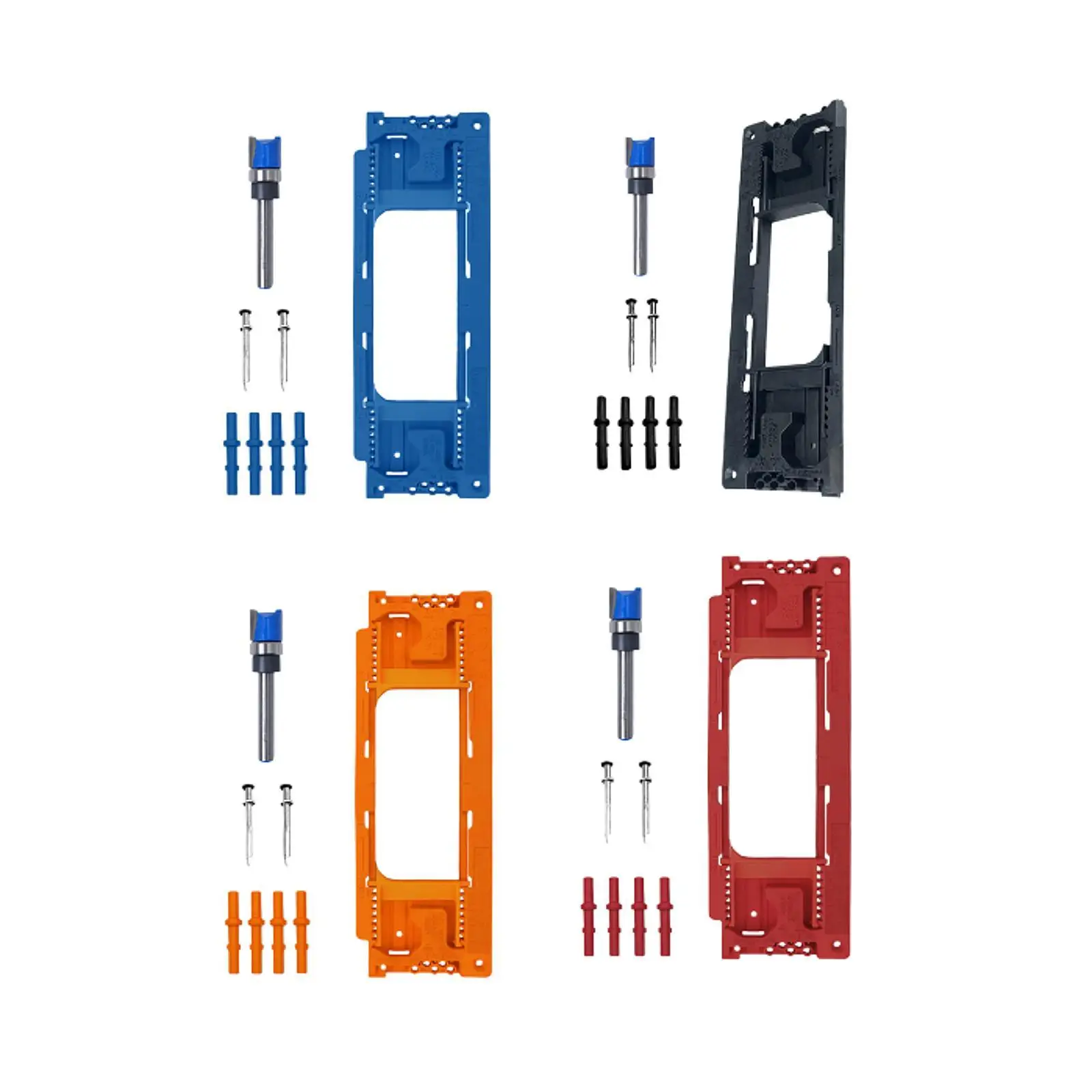 Universal Door Hinge Jig ABS Mortise Template Adjustable Installation Tool Kit for Professional Door Mounting