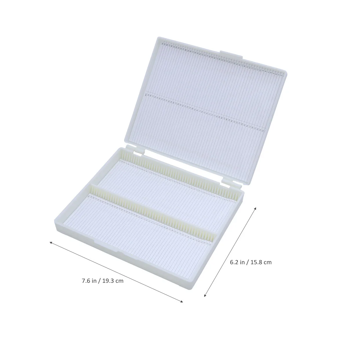 

100 Grid Microscope Slide Organizer Slides Storing Storage Box Boxes for Labs Holder