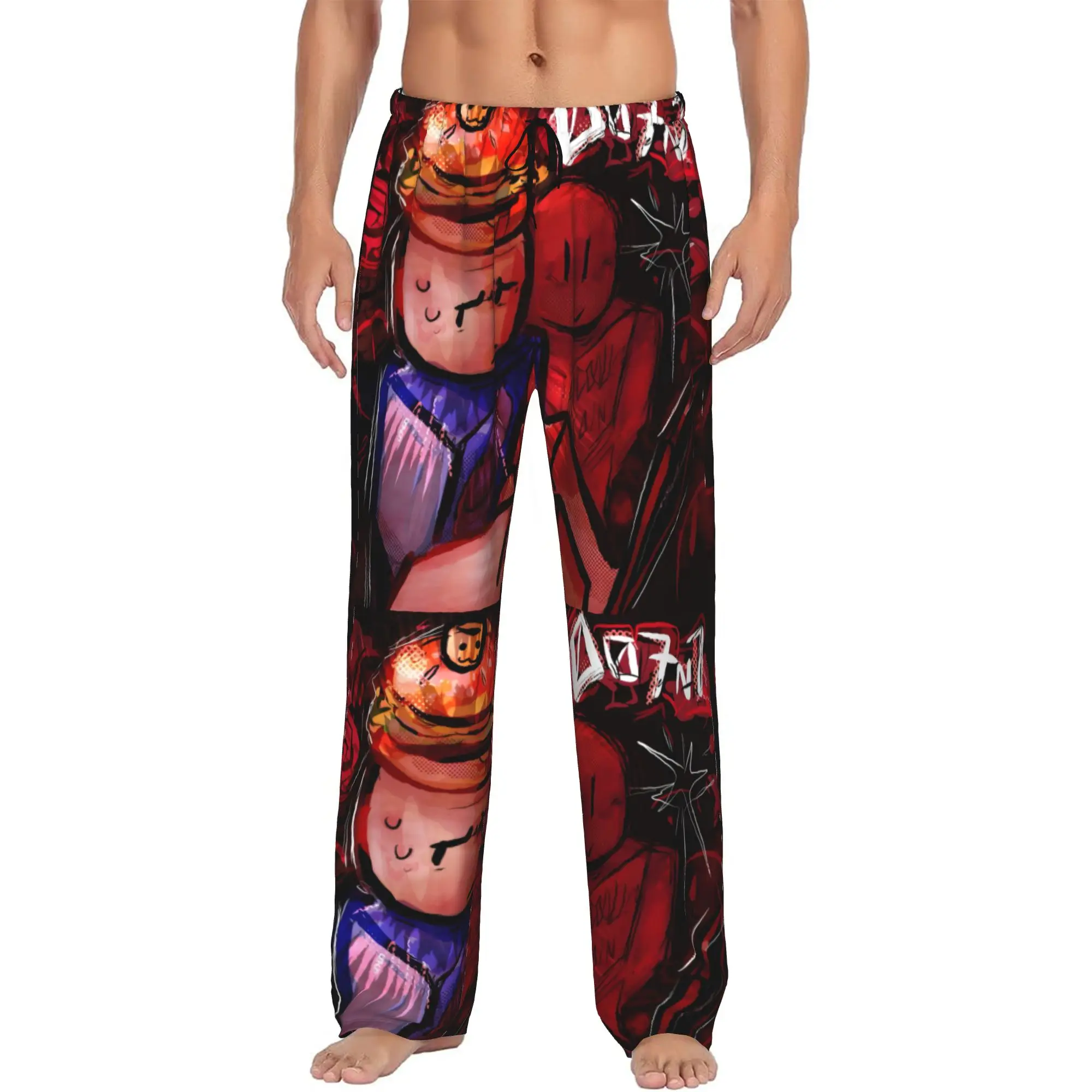 Custom Forsakens Coolkidd Pajama Pants Men Horro Game Lounge Sleep Drawstring Sleepwear Bottoms with Pockets view 2