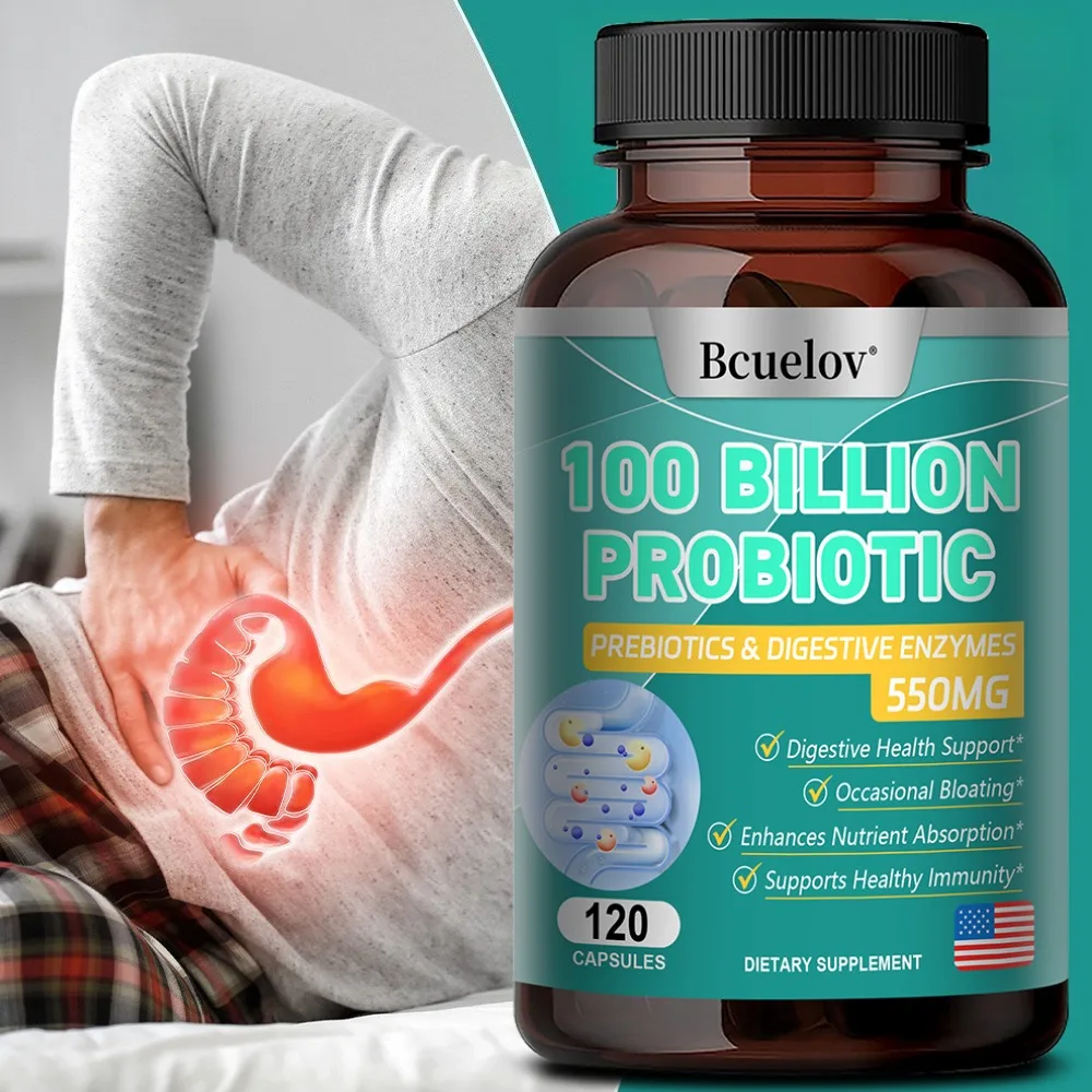 Probiotics Supplement Intestinal Balance Probiotics 100 Billion CFU Help Float and Gas Support 120 Capsules