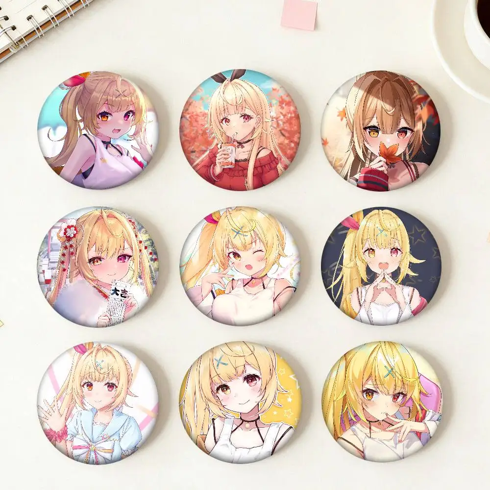 Anime Virtual Idol Hoshikawa Sara Round Badge Lapel Pin Backpack Clothing Jewelry Accessories Gift Brooch