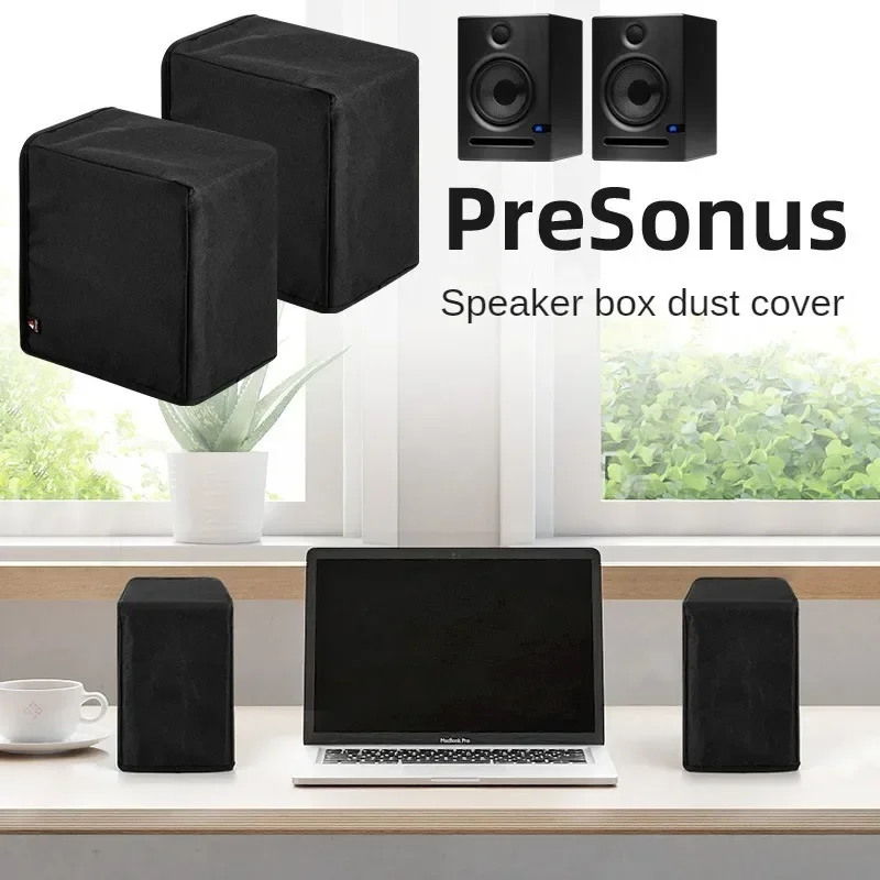1 par de fundas a prueba de polvo para PRESONUS Eris E3.5/E4.5 Monitor de estudio altavoz funda protectora negra funda protectora