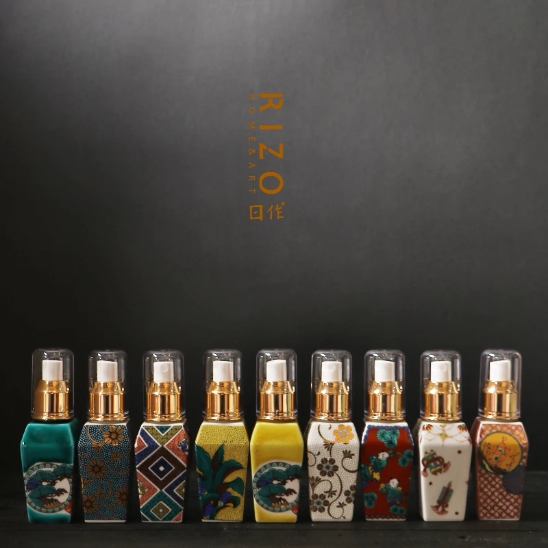 Japan Kyushu Ceramics High-End Perfume Bottle, Portable Travel Dispenser, Spray Empty Bottle