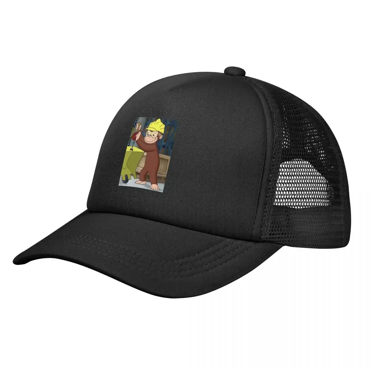 Anime Curious George Monkey Mesh Baseball Caps Snapback Fashion Baseball Hats Breathable Casual Casquette Outdoor Unisex