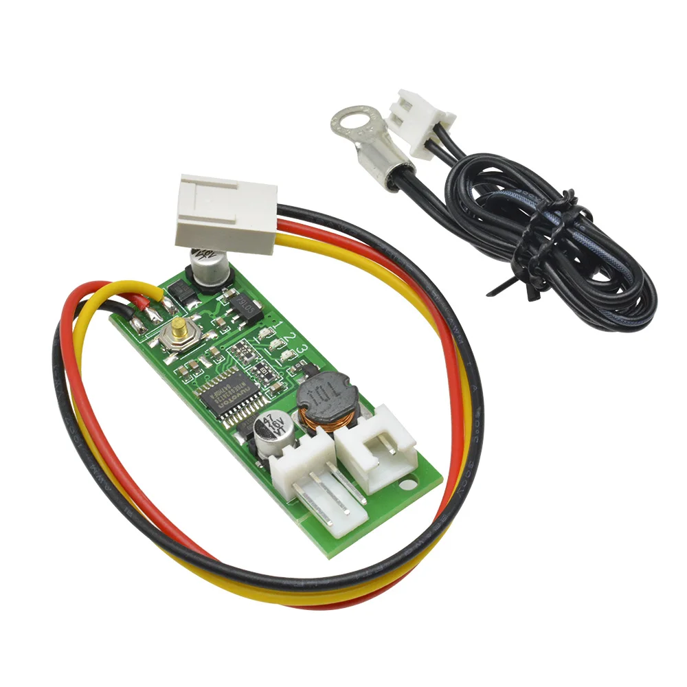 2-3 Wire DC 12V Temperature Control Denoised Speed Controller Regulator ON/OFF for Computer PC Fan with circular probe Governor