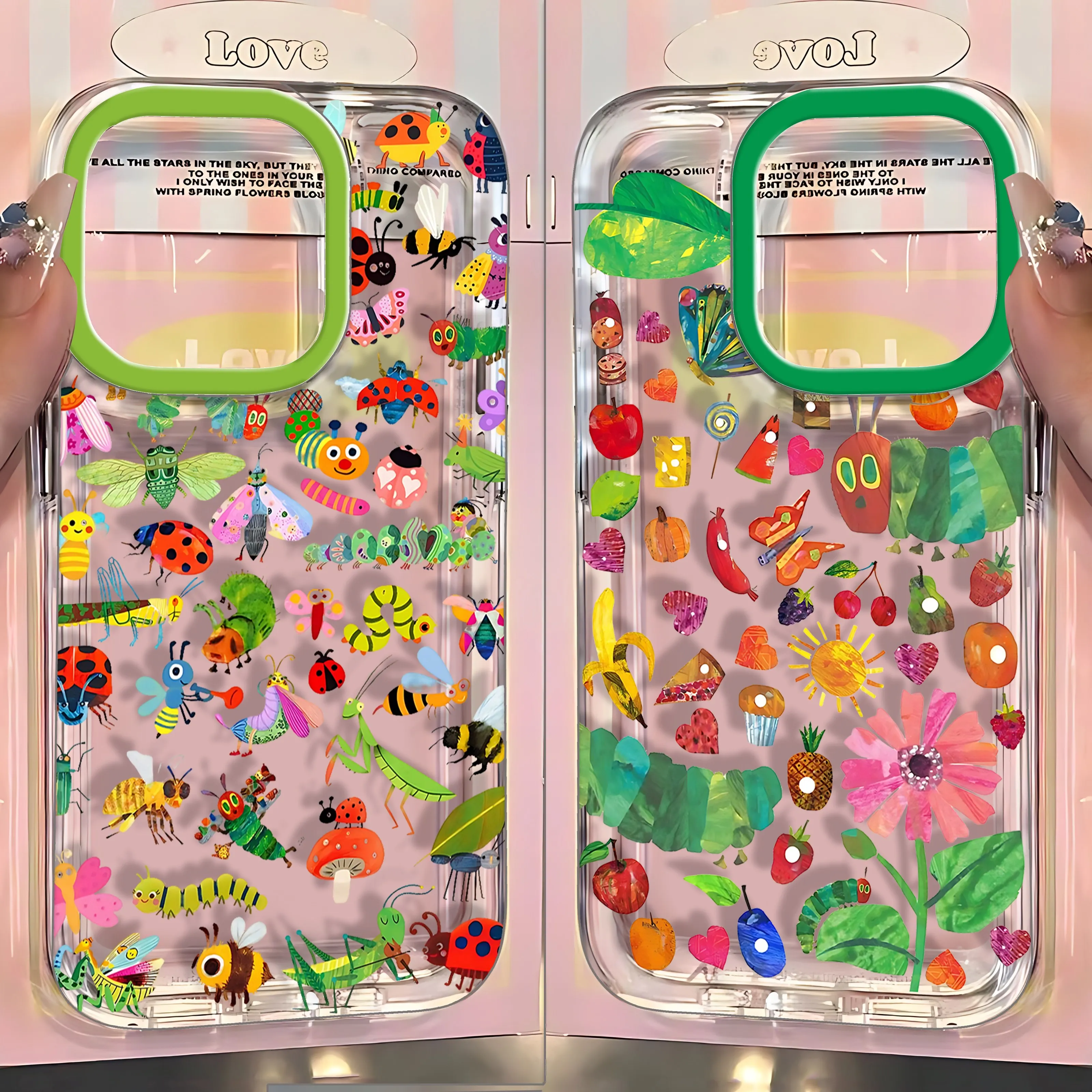 Funda para Teléfono con Diseño de Los Bichos Locos Muy Hambrientos para iPhone 17 16 16e 15 14 13 12 11 Mini Pro Max X XR XSMax 8 Air Plus